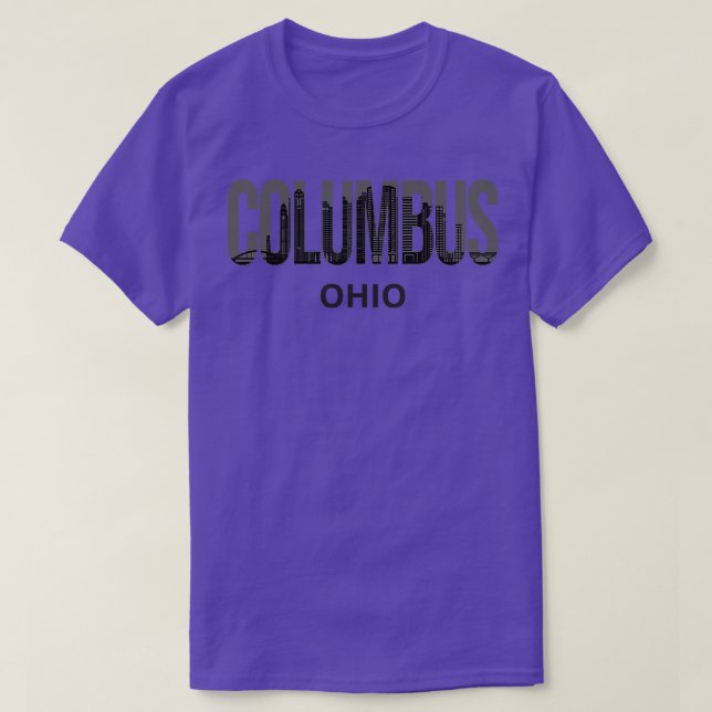 Camiseta Columbus Ohio Skyline Pride I (Frente do Design)