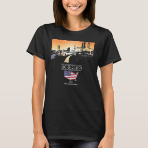 Camiseta columbus ohio Skyline Vacation Souvenir