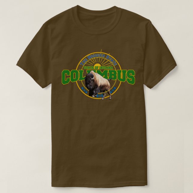 Camiseta Columbus State of Indiana Gift (Frente do Design)