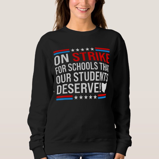 Camiseta Columbus Teachers On Strike For Schools Our Studen (Frente)