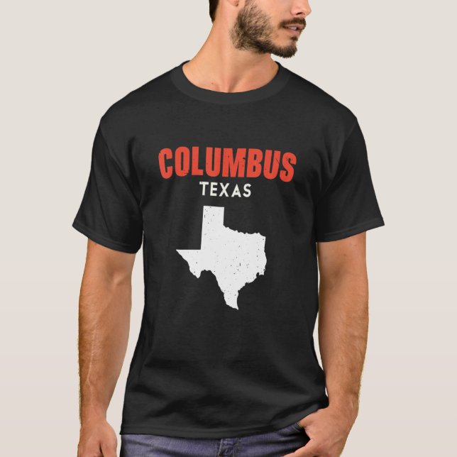 Camiseta Columbus Texas USA State America Travel Texas (Frente)