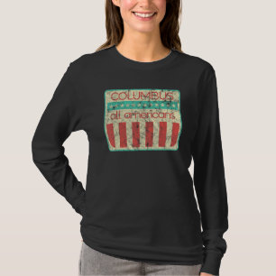 Camiseta Columbus Todos os Americanos Retro 4 de Julho