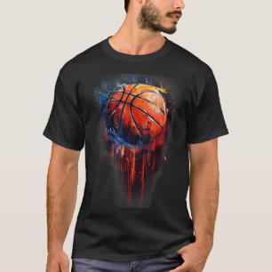 Camiseta Coluna de Aquarela de Hoop Hoop, de basquetebol Tr