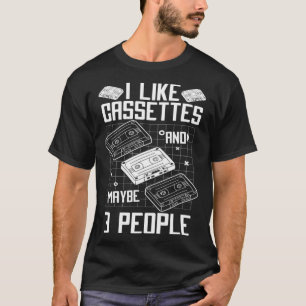 Camiseta Coluna de Áudio de Combinação de Gravadores de Fit