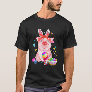 Camiseta Coluna de Caça de Ovos de Primavera de Porco de C