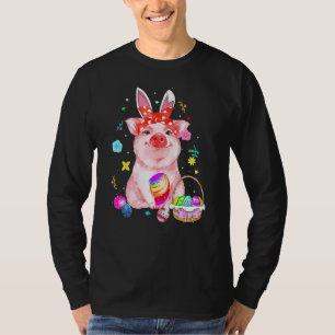 Camiseta Coluna de Caça de Ovos de Primavera de Porco de Co