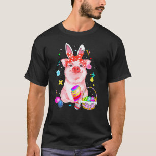 Camiseta Coluna de Caça de Ovos de Primavera de Porco de Co