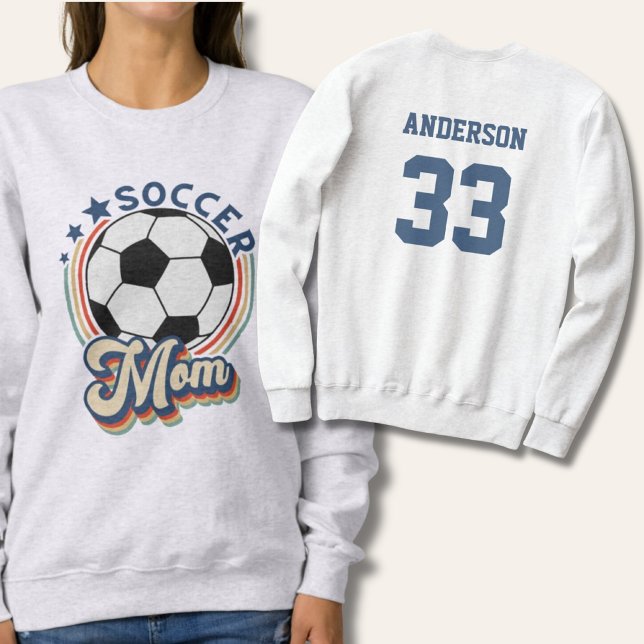 Camiseta Coluna de Futebol da Retro Mãe, Camisola Personali (Vintage Soccer mom Sweater)
