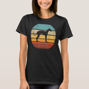 Camiseta Coluna de Greyhound Retro Vintage 60s 70s Cachorro