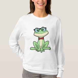 Camiseta Coluna de Óculos Estudantes do Nerd do sapo