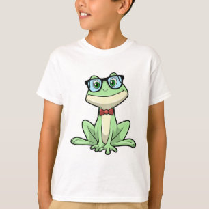 Camiseta Coluna de Óculos Estudantes do Nerd do sapo