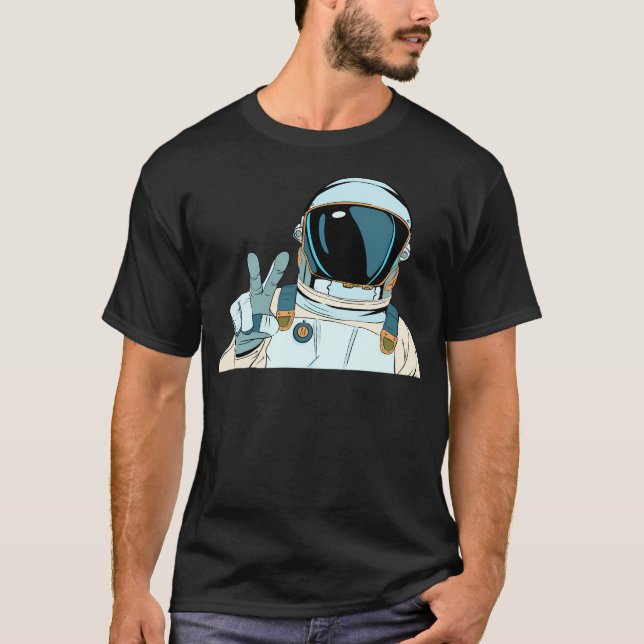 Camiseta Coluna de Pop astronauta (Frente)