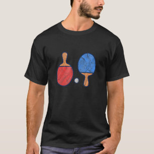 Camiseta Coluna do Tênis da Mesa da Coluna do Ping Pong Pad