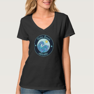 Camiseta Coluna Praia Nome Alaska Souvenir Grap Náutica Sur