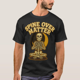 Camiseta Coluna Sobre Matéria Esqueleto Yoga Vintage Hallow