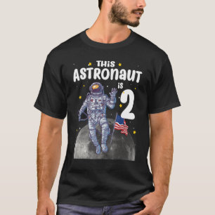 Camiseta Com 2 anos, este astronauta é segundo aniversário 