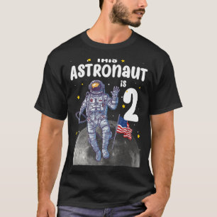 Camiseta Com 2 anos, este astronauta é segundo aniversário 