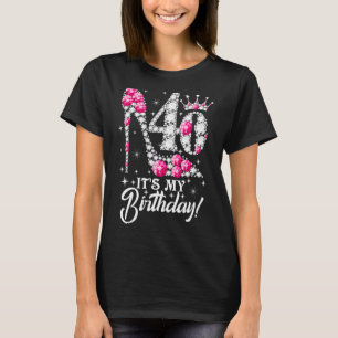 Camiseta Com 40 anos, é o meu aniversário de 40 anos cor-de