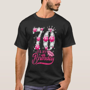 Camiseta Com 70 anos, é minha coroa de diamantes de anivers