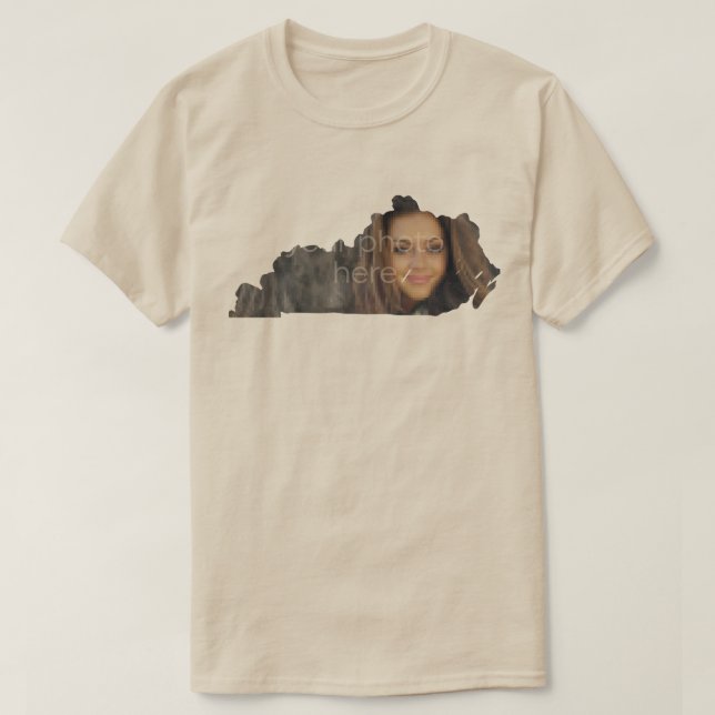 CAMISETA COM A FORMA DO ESTADO DE KENTUCKY COM SUA (Frente do Design)