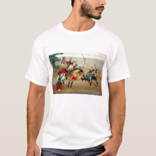 Camiseta Com a infantaria Samurai atacando a cavalo