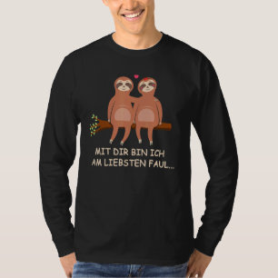 Camiseta Com A Sua Caixa Eu Sou Liebsten Sloth Love Partner