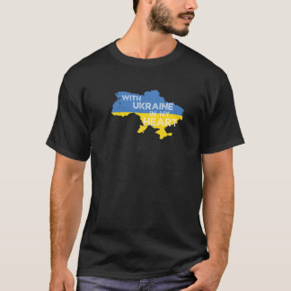 Camiseta Com A Ucrânia No Meu Coração