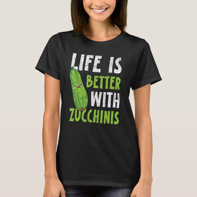 Camiseta Com Abobrino Vegan Vegetable Saudável (Frente)