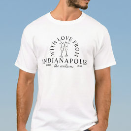 Camiseta Com Amor da Estação de Presentes de Casamento