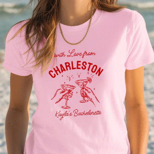 Camiseta Com Amor De [Sua Cidade] Bachelorette Personalizad
