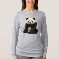 Camiseta com Amuleto de Panda Realista