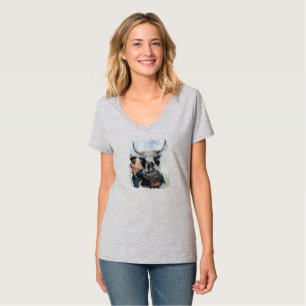 Camiseta com aquarela e mensagem