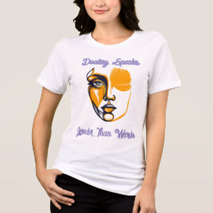 Camiseta com Arte de Linha Expressiva – Dualidade