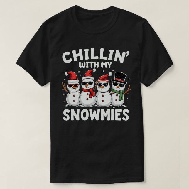 Camiseta Com As Minhas Neves Engraçadas Feliz Natal (Frente do Design)