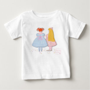 Camiseta com babados para meninas bebês da babyLai