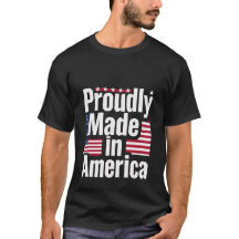 Camiseta com Bandeira Americana Feita na América