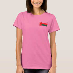 Camiseta com Bandeira e Mapa de Omã