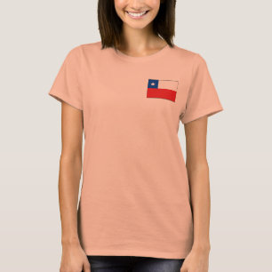 Camiseta com Bandeira e Mapa do Chile