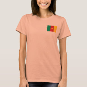 Camiseta com Bandeira e Mapa dos Camarões