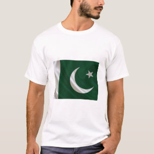 Camiseta com bandeira paquistanesa