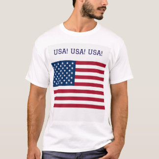 Camiseta com bandeiras dos EUA e do Reino Unido