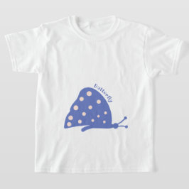 Camiseta com bela Borboleta Azul minimalista