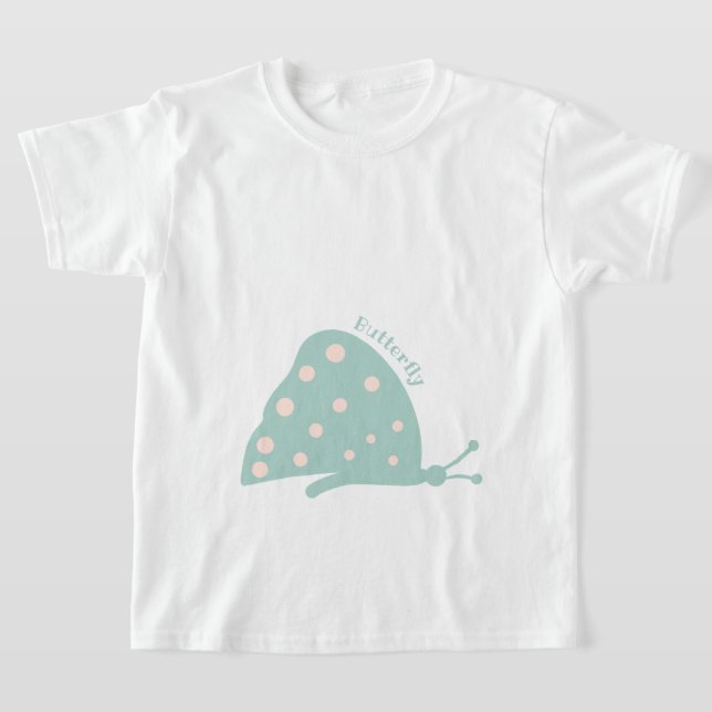 Camiseta com bela Borboleta Verde minimalista (Postura )