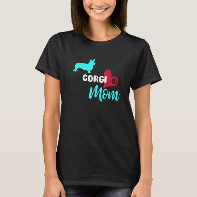 Camiseta Com Cachorro E Coração Com Pata De Corgi (Frente)