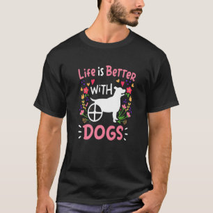 Camiseta Com Cães Cachorros Proprietários De Cadeira De Rod