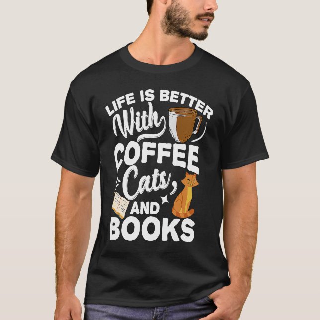 Camiseta Com café e livros Barista Espresso (Frente)