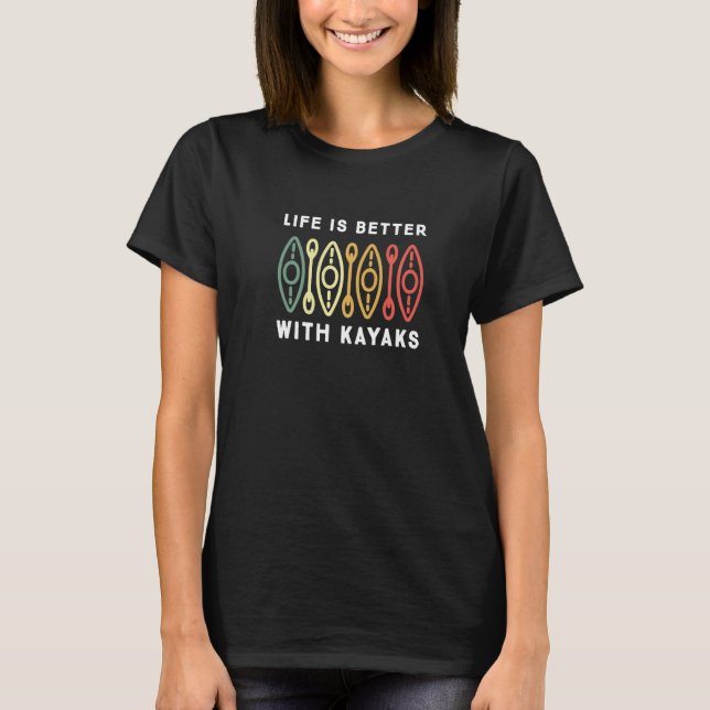 Camiseta com caiaques e Kayaker 5 (Frente)