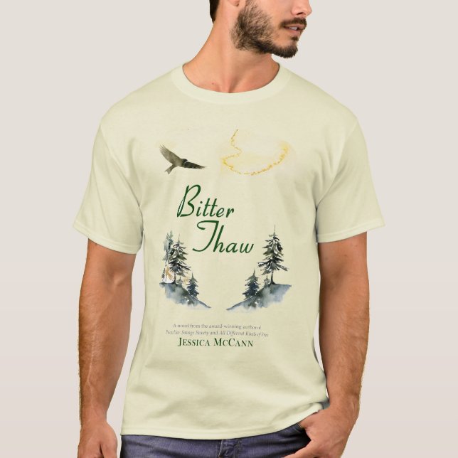 camiseta com capa do livro Bitter Thaw (Frente)