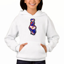 Camiseta com Capuz AmSamoa Finger Heart Black-Out