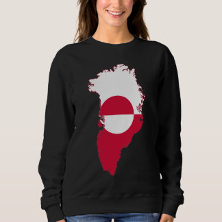 Camiseta com capuz da bandeira da Groenlândia no p
